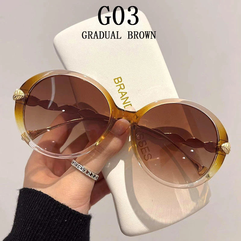 Lunettes de soleil polarisées femme — dégradé, lentille ronde, carré, luxe (v2)