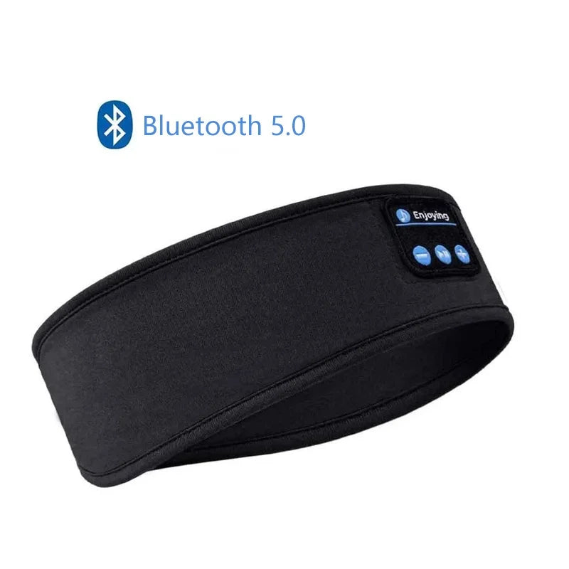 Casque Bluetooth 5.0 bandeau de couchage — écouteurs sport sans fil, masque pour les yeux, musique
