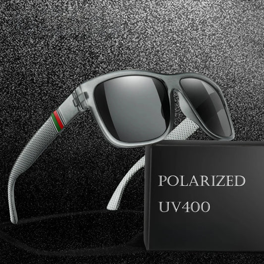 Lunettes de Soleil Polarisées Carrées Homme — Pêche Conduite Cyclisme UV400