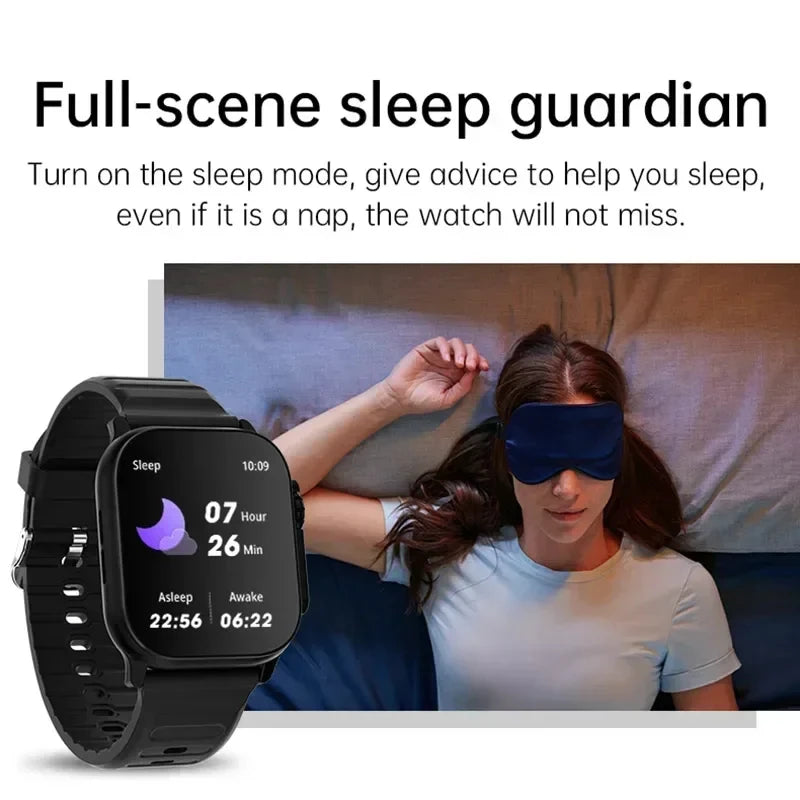 Montre Connectée Bluetooth — Alerte Message Fréquence Cardiaque Sport Android iOS