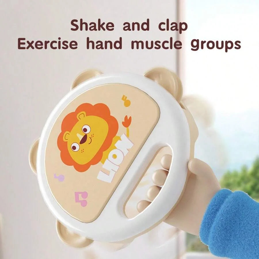 Pandereta con platillos para bebés, delicada, para niños