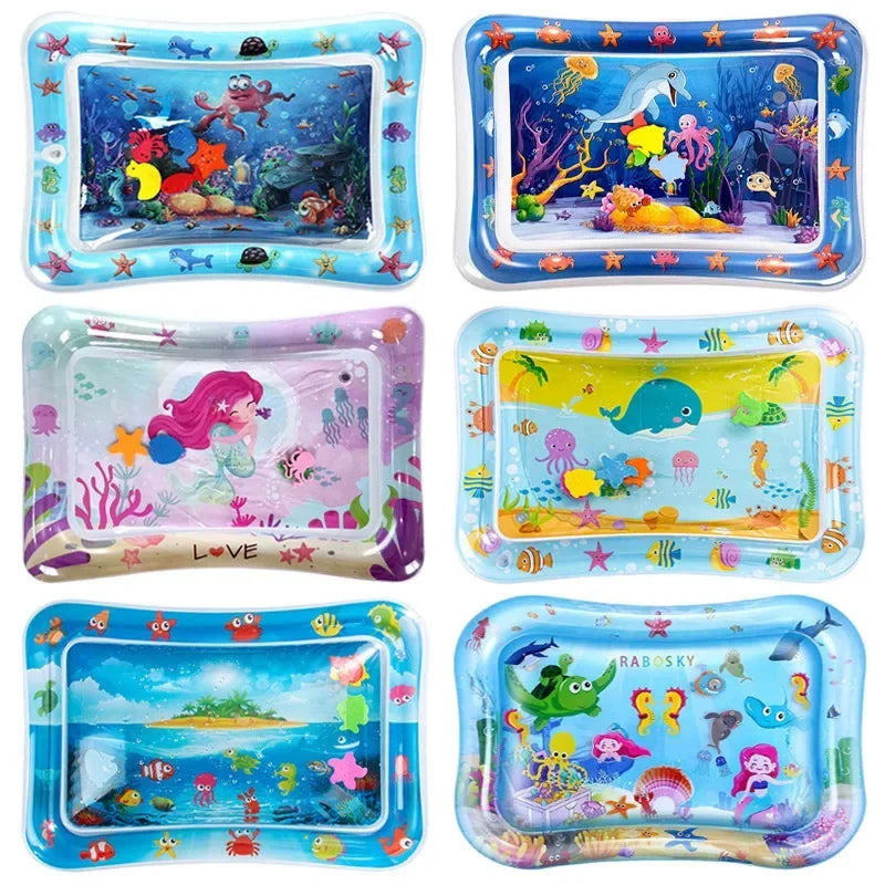 Alfombrilla de juego inflable para bebé, cojín de agua de PVC para bebés, almohadilla de juego acuática para niños, juguetes de actividad de desarrollo para educación temprana