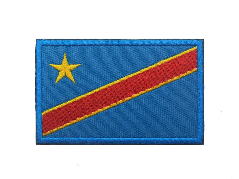 Drapeau d'Afrique 3D Egypte Kenya Algérie Nigeria Angola Tunisie Maroc Soudan Malte Namibie Ghana Mozambique Drapeaux Patchs brodés