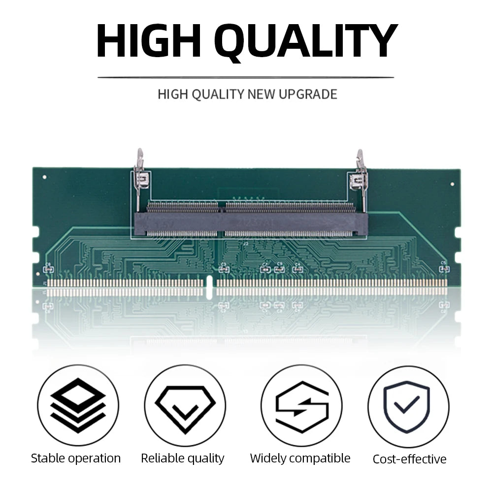 Ordinateur portable vers ordinateur de bureau SO-DIMM vers PC carte DIMM DDR3 DDR4 DDR5 mémoire RAM adaptateur de mémoire ordinateur portable de jeu RAM connecteur carte mémoire bâton