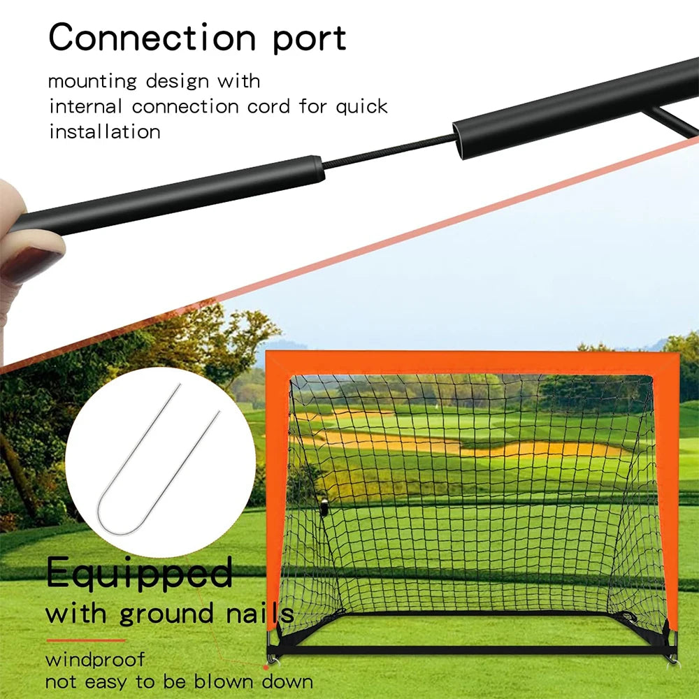 But de Football Pop-Up Portable Pliable Nylon — Entraînement Enfant, Jardin Intérieur & Extérieur