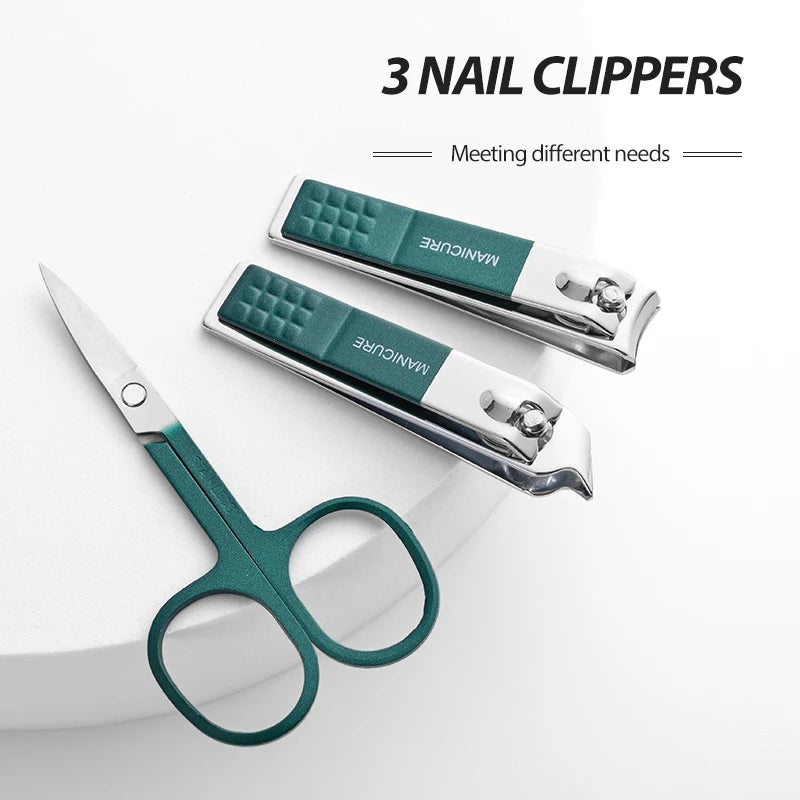 Juego de cortaúñas para hombres y mujeres, cortaúñas especiales, herramientas de belleza para manicura, portátil para el hogar, de alta gama, 6 piezas