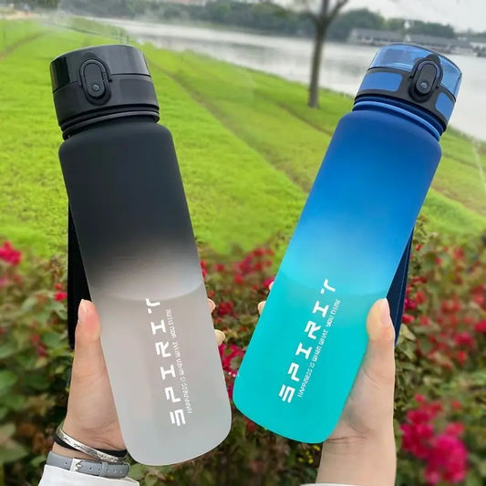 Bouteille d'eau de sport de 500ml/650ml/1000ml, tasse en plastique colorée anti-fuite pour boire en plein air, pichets portables de gymnastique et de Fitness