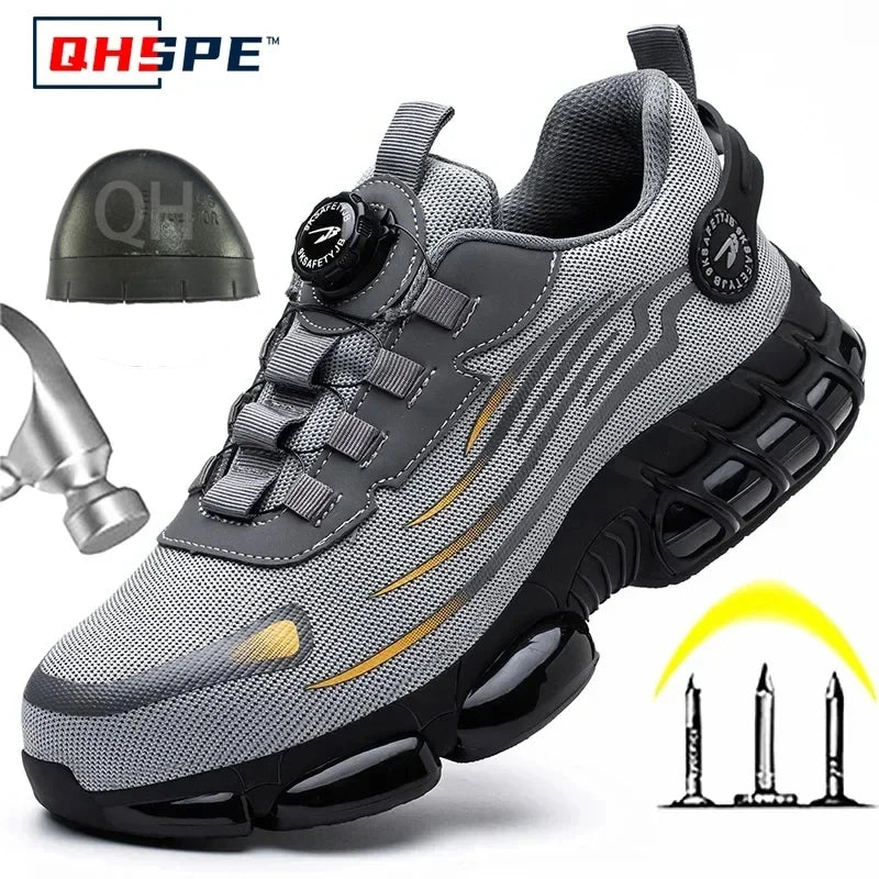 Chaussures de Sécurité Bouton Rotatif — Protection & Confort Travail