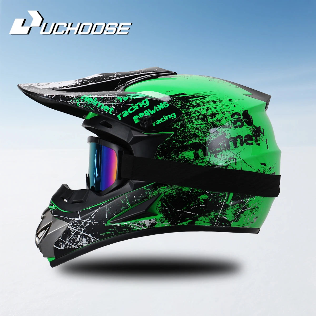 Casque Moto Tout-Terrain Cross DOT 2023 — Professionnel Course Motocross