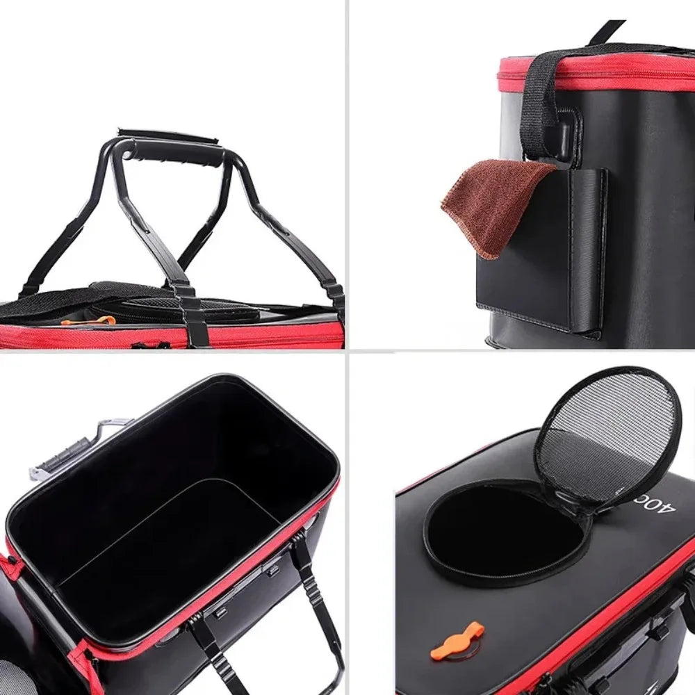 JSFUN Seau de Pêche Pliable EVA — Léger & Portable Plein Air