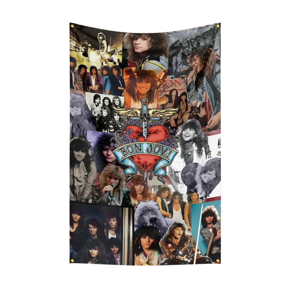 Bannière en polyester groupe de rock 3x5 pieds — chambre, art mural, tapisserie, décoration