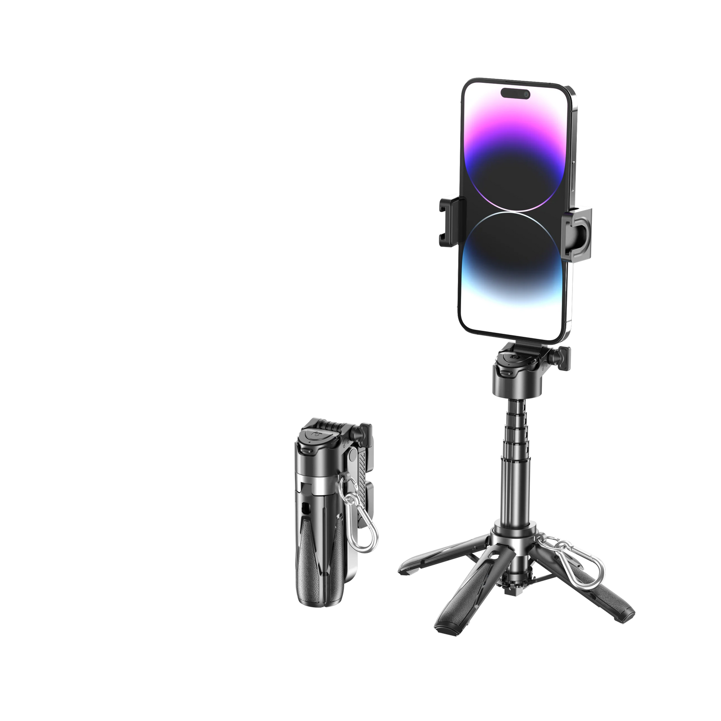 Mini trépied télescopique Bluetooth portable – Bâton selfie multifonctionnel pour smartphone