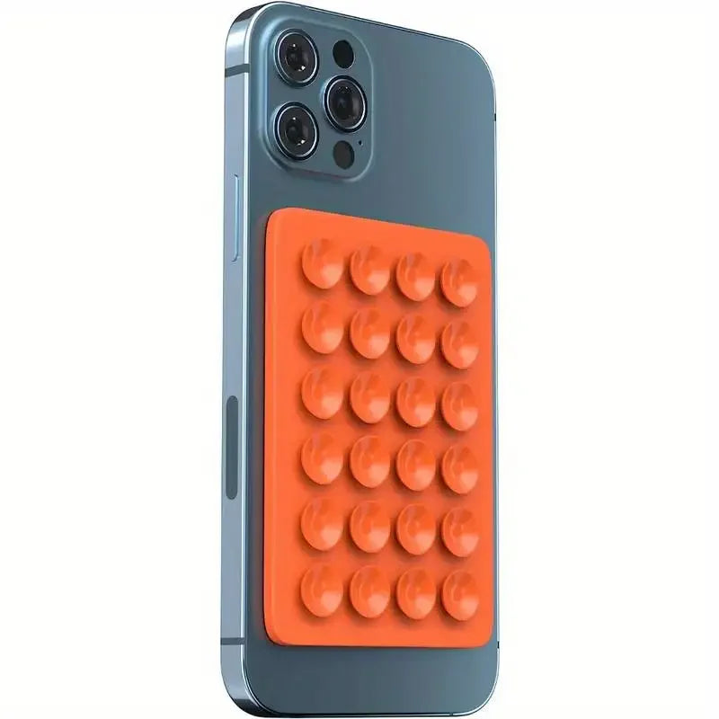 Support de téléphone à ventouse en silicone, support mural, carré, antidérapant, simple face, autocollant arrière, polymères, multifonctionnel