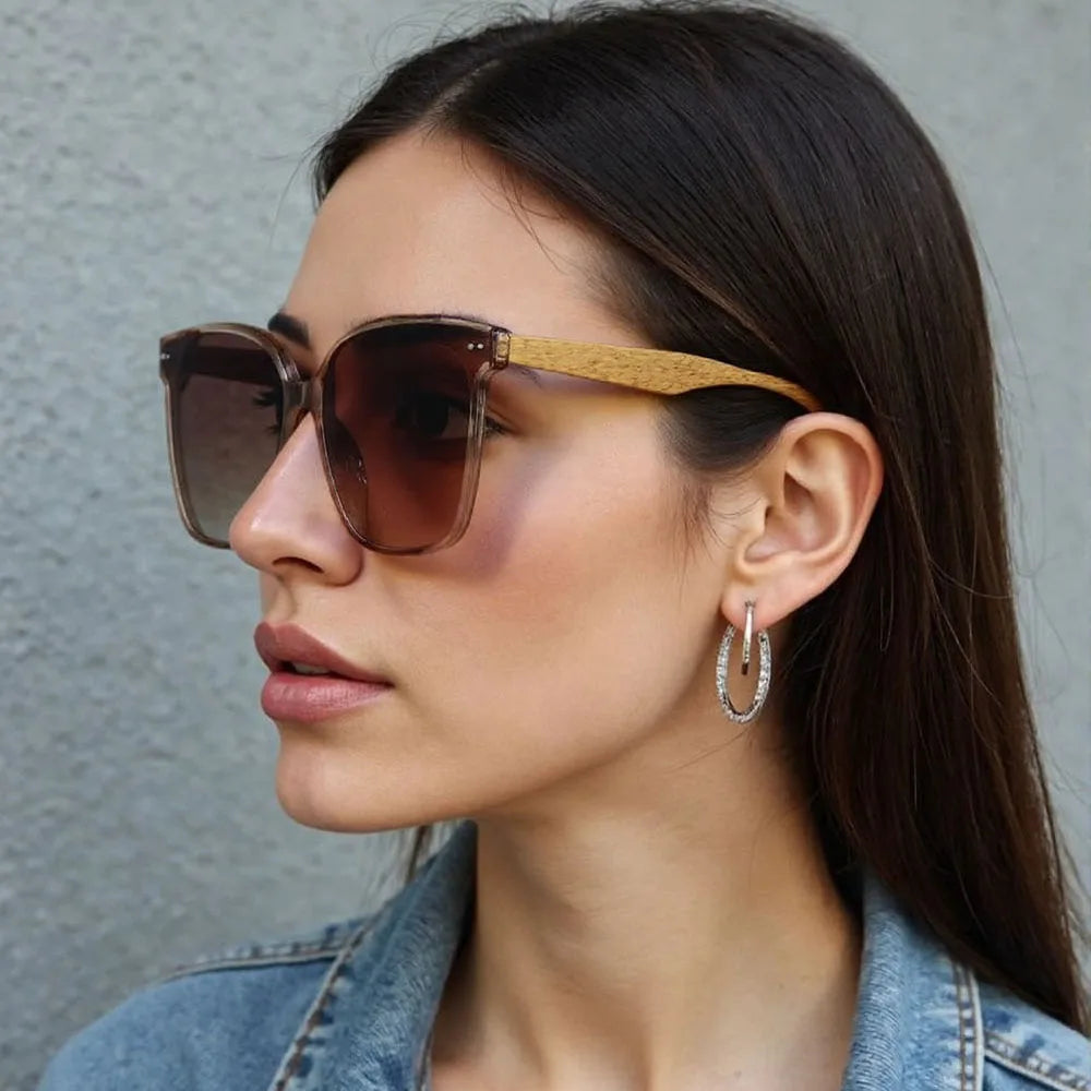 Lunettes de soleil polarisées œil de chat pour femmes — rétro, surdimensionné, carré, mode
