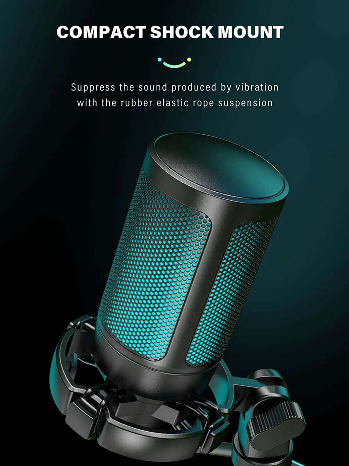 FIFINE AmpliGame A2 – Microphone USB gaming RGB avec sourdine tactile et trépied pour PC, PS4/5 et laptop
