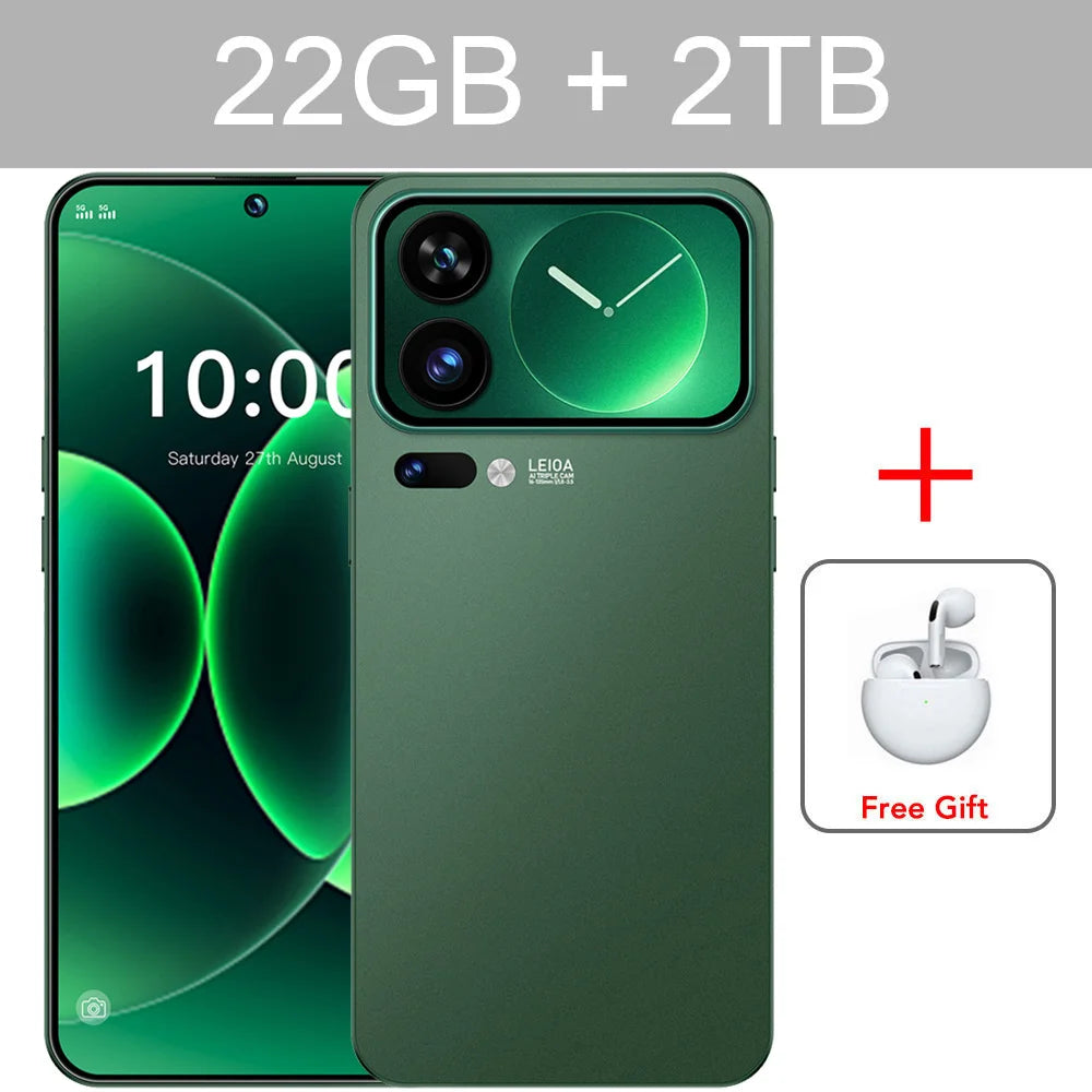 Smartphone M17 Pro Max 7.3HD 2026 NOUVEAU CHAUD Pas Cher 5G Double SIM 7800mAh Android 15 Version Globale Téléphones Mobiles
