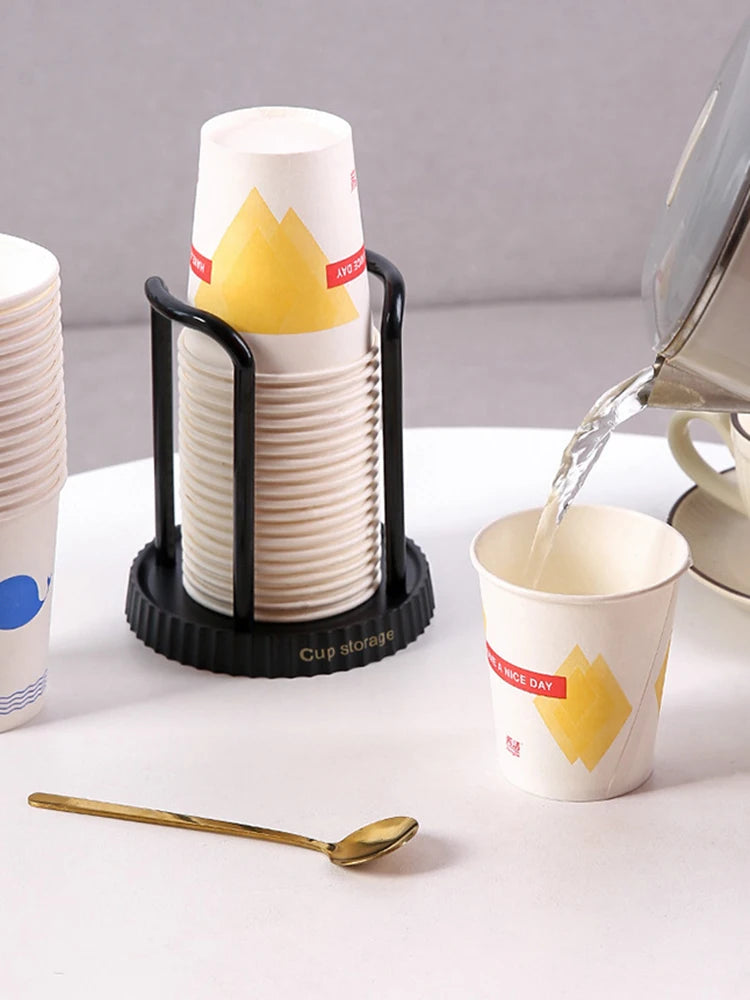 Porte-gobelet en papier jetable domestique, support de rangement de gobelets en papier de bureau, adapté au salon, à la salle à manger et autres gobelets