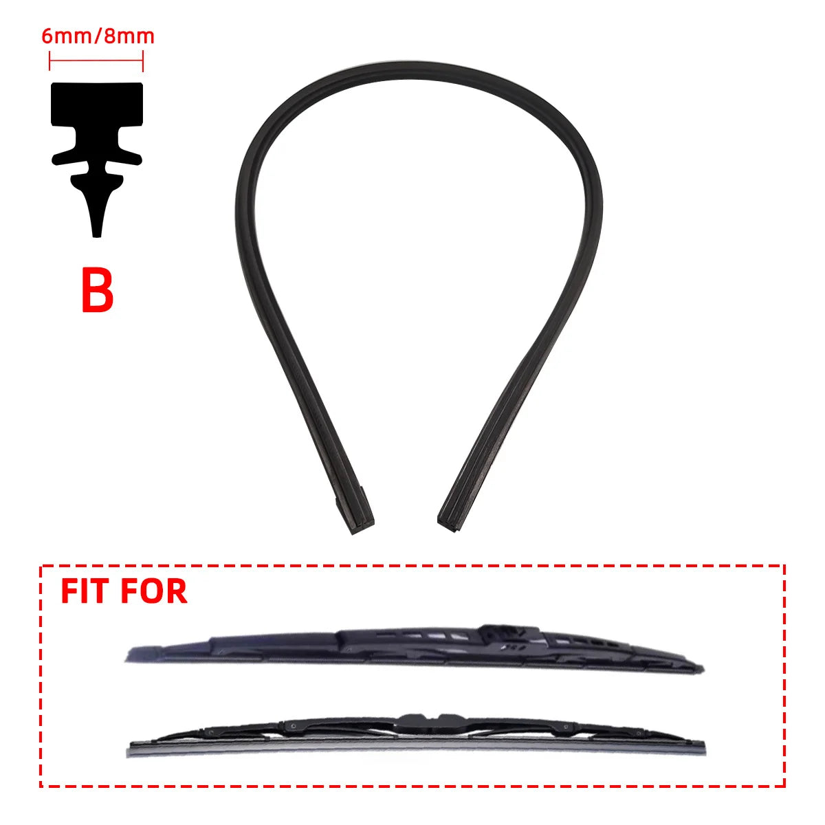Recambios de limpiaparabrisas para coche, todas las estaciones, tiras de goma natural, piezas de repuesto, todos los tipos adecuados para 14 a 32 pulgadas