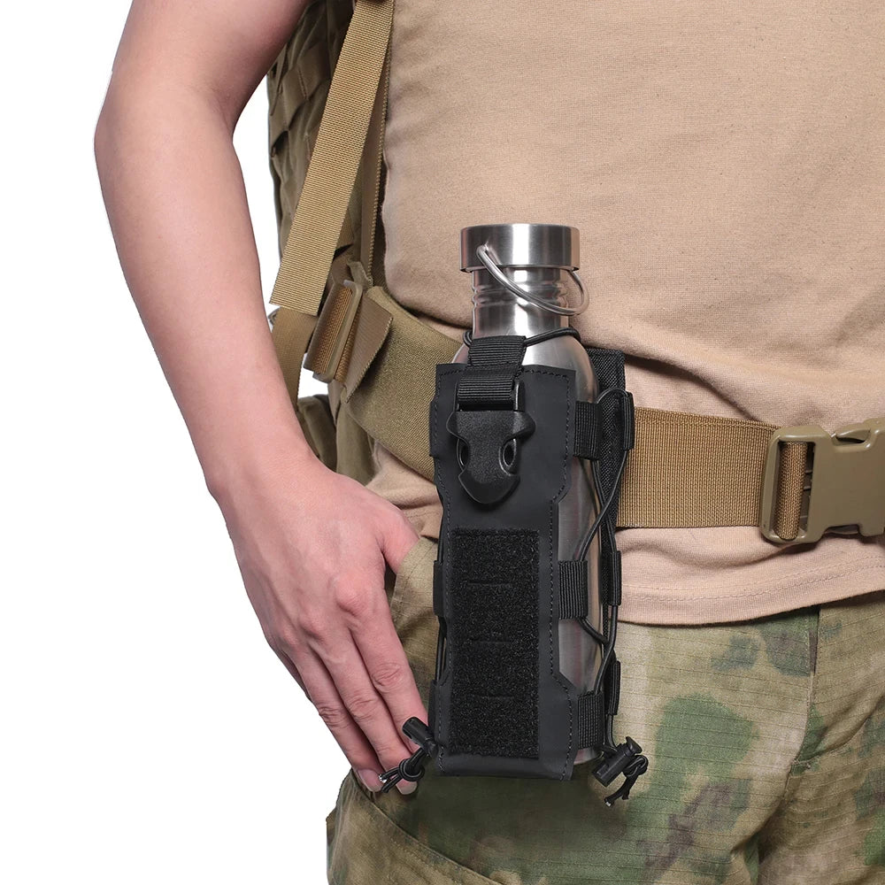 DIZETION Sports de plein air Molle bouteille d'eau pochette Radio cantine couverture étui taille Pack chasse randonnée voyage bouilloire support sacs