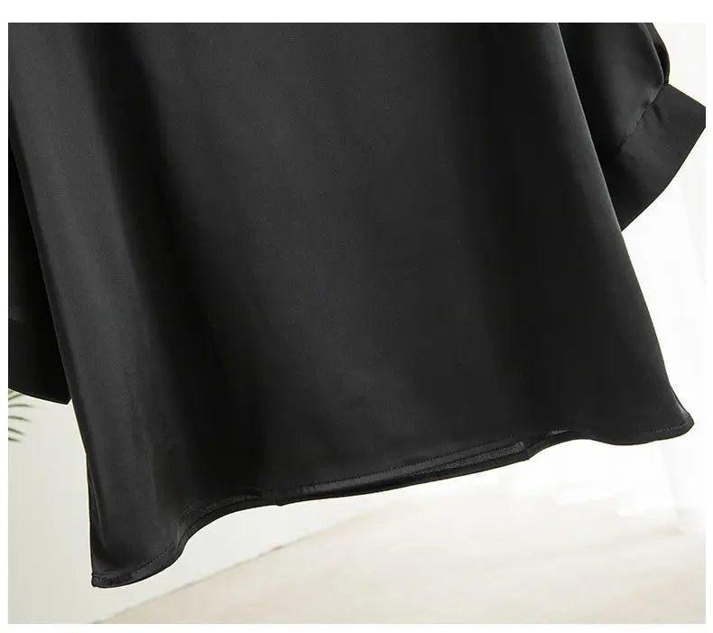 Nouveauté 2026 – T-shirt basique en satin de soie à manches courtes pour femme, col rond, coupe décontractée et légère, chemisier ample pour femme