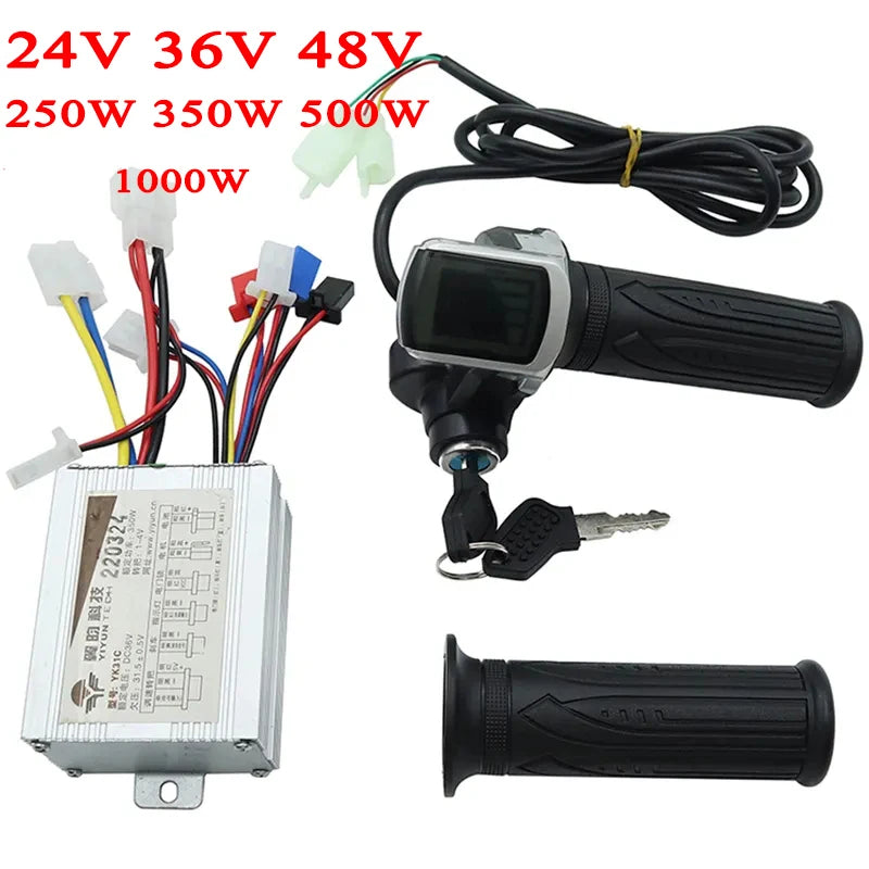 Accesorios para bicicletas eléctricas y patinetes, controlador de motor cepillado y empuñadura de acelerador 24V 36V 48V 250W 350W 500W 1000W