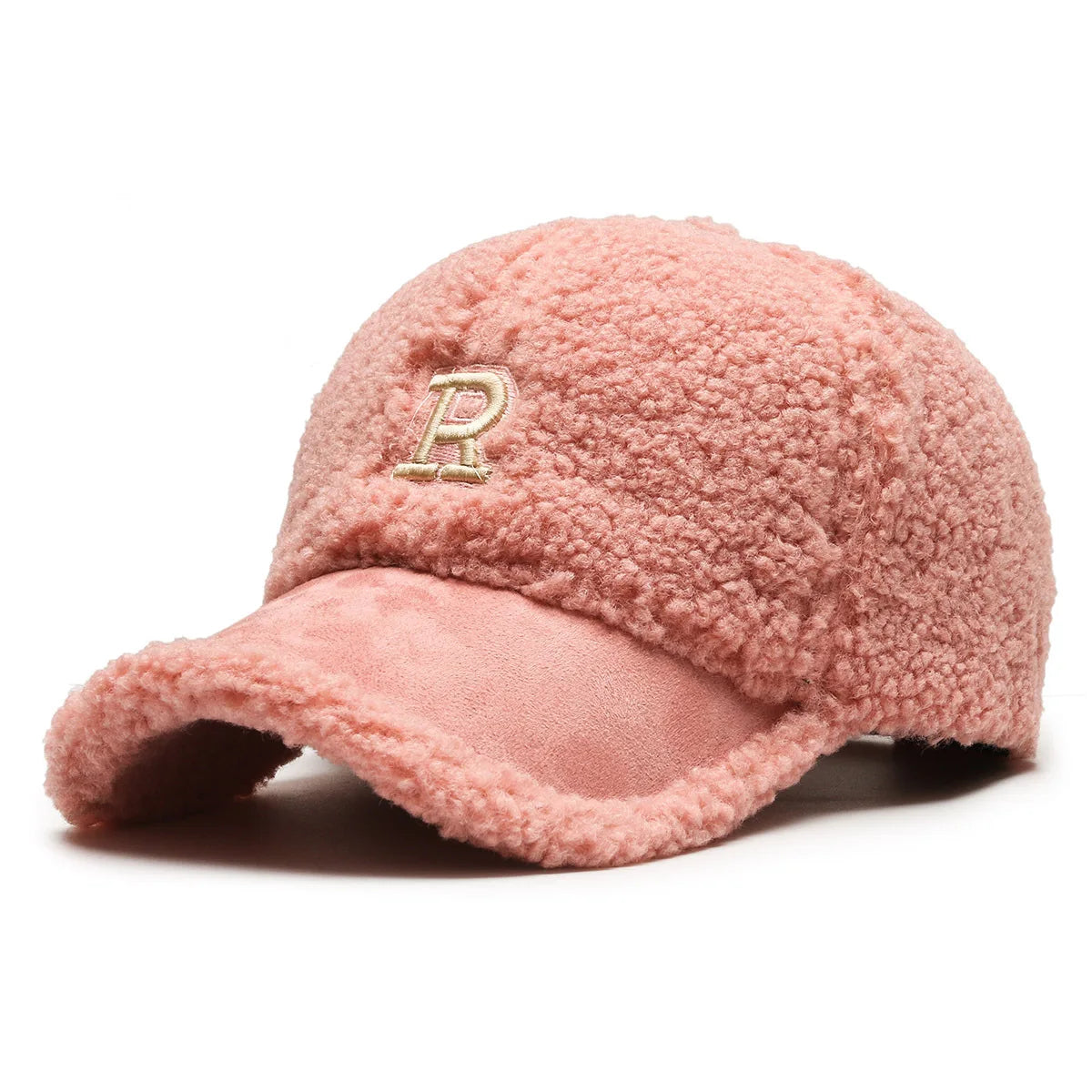 Gorras de béisbol de invierno a la moda en blanco y marrón para hombres, gorros de lujo de lana de cordero para mujeres, sombrero de golf a prueba de viento para exteriores, gorra para hombre