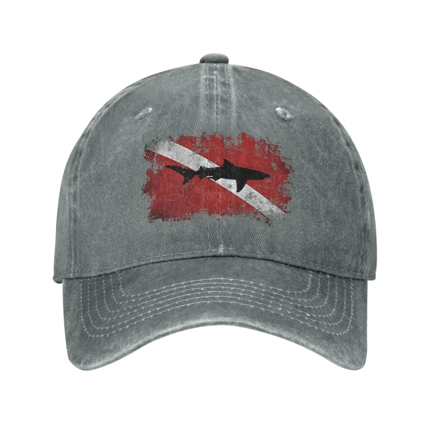 Casquette en denim de sport rétro unisexe, Snapback réglable, chapeau de cowboy de baseball uni, sensation de plongée sous-marine requin vintage