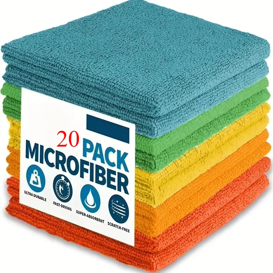 Juego de rejillas absorbentes, suaves y antimanchas, de microfibra, toallas de cocina, gris claro, 5 piezas, 10 piezas, 20 piezas