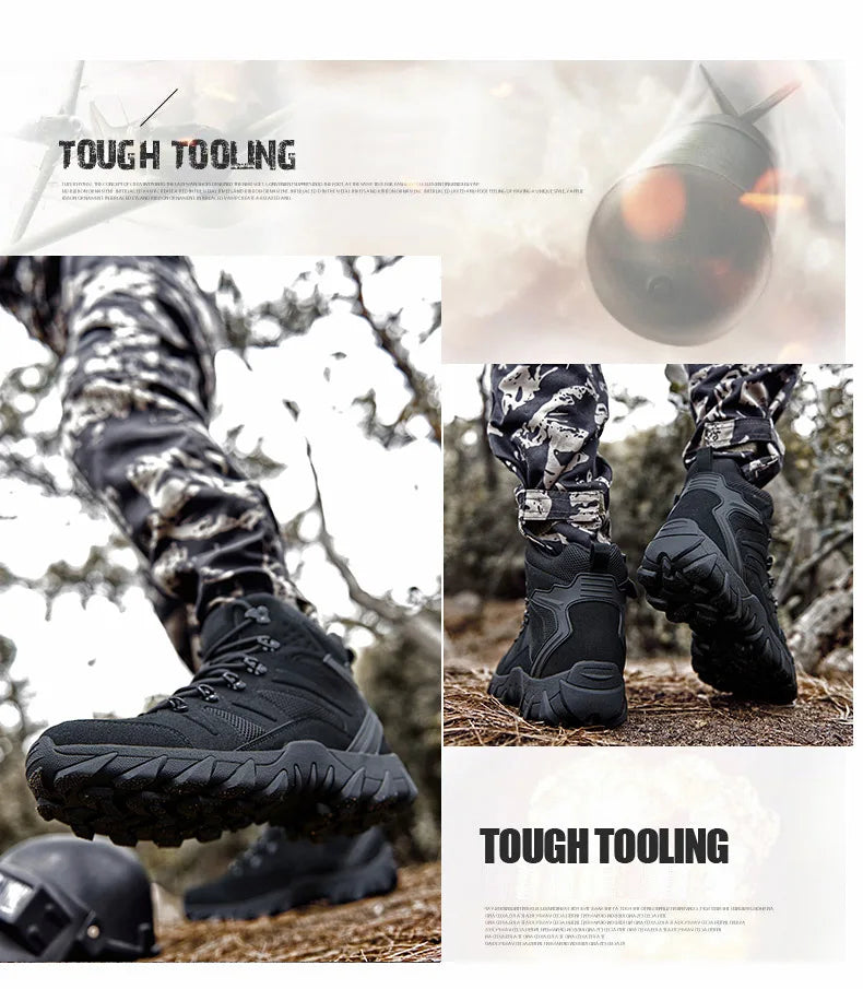 Tactiques améliorées bottes d'entraînement de Combat mâle en plein air Camping Anti-usure réponse rapide chaussures de randonnée pêche chasse baskets hommes