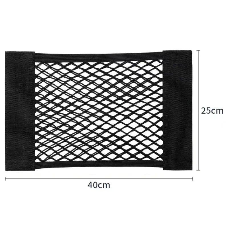 Red elástica para coche, mágica, artificial, autoadhesiva, universal, bolsa de almacenamiento para asiento trasero