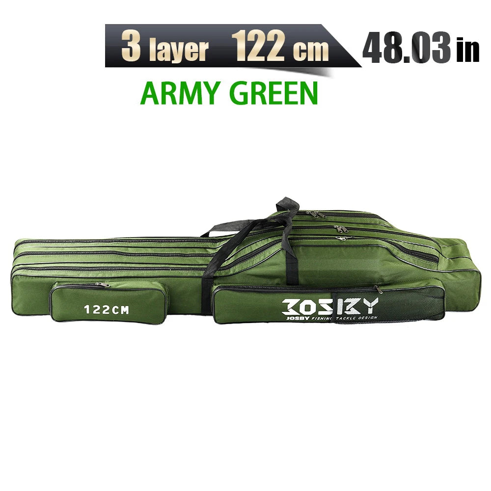 Porte-canne à pêche pliable et Portable, sac de rangement pour outils de moulinet, étui 122cm / 152cm / 182cm