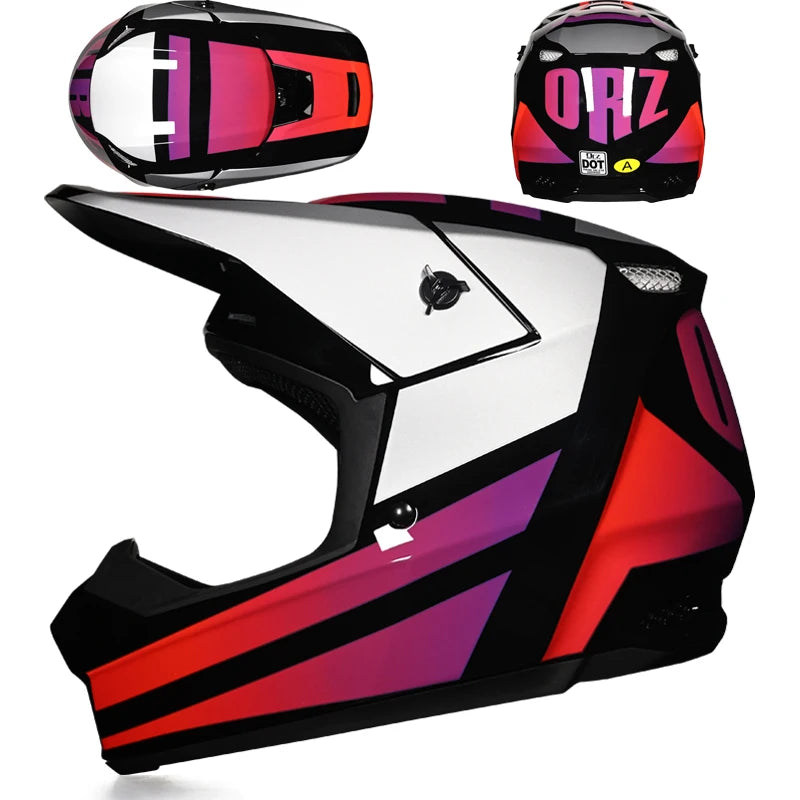 Casque Moto Hors Route Enfants Professionnel — Tout-Terrain Lunettes Cadeau