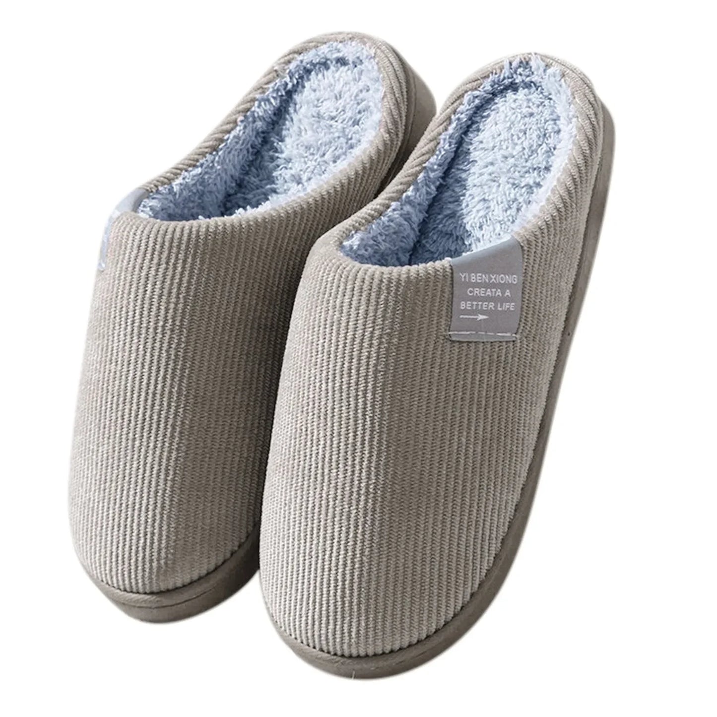 Pantoufles de Maison en Peluche Thermiques — Fond Épais, Antidérapantes, Intérieur Hiver, Unisexe