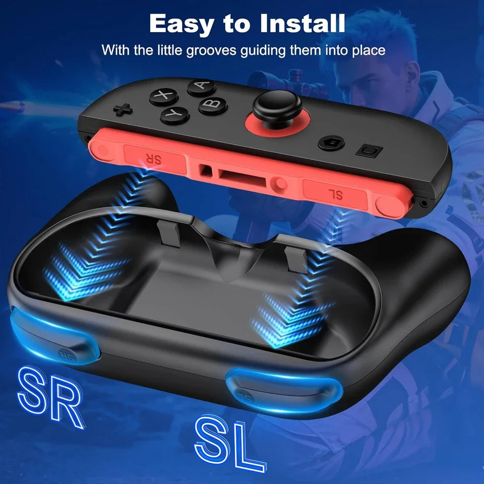 Poignées de contrôleur joystick pour console portable — 2 pièces, support main gauche/droite, accessoires