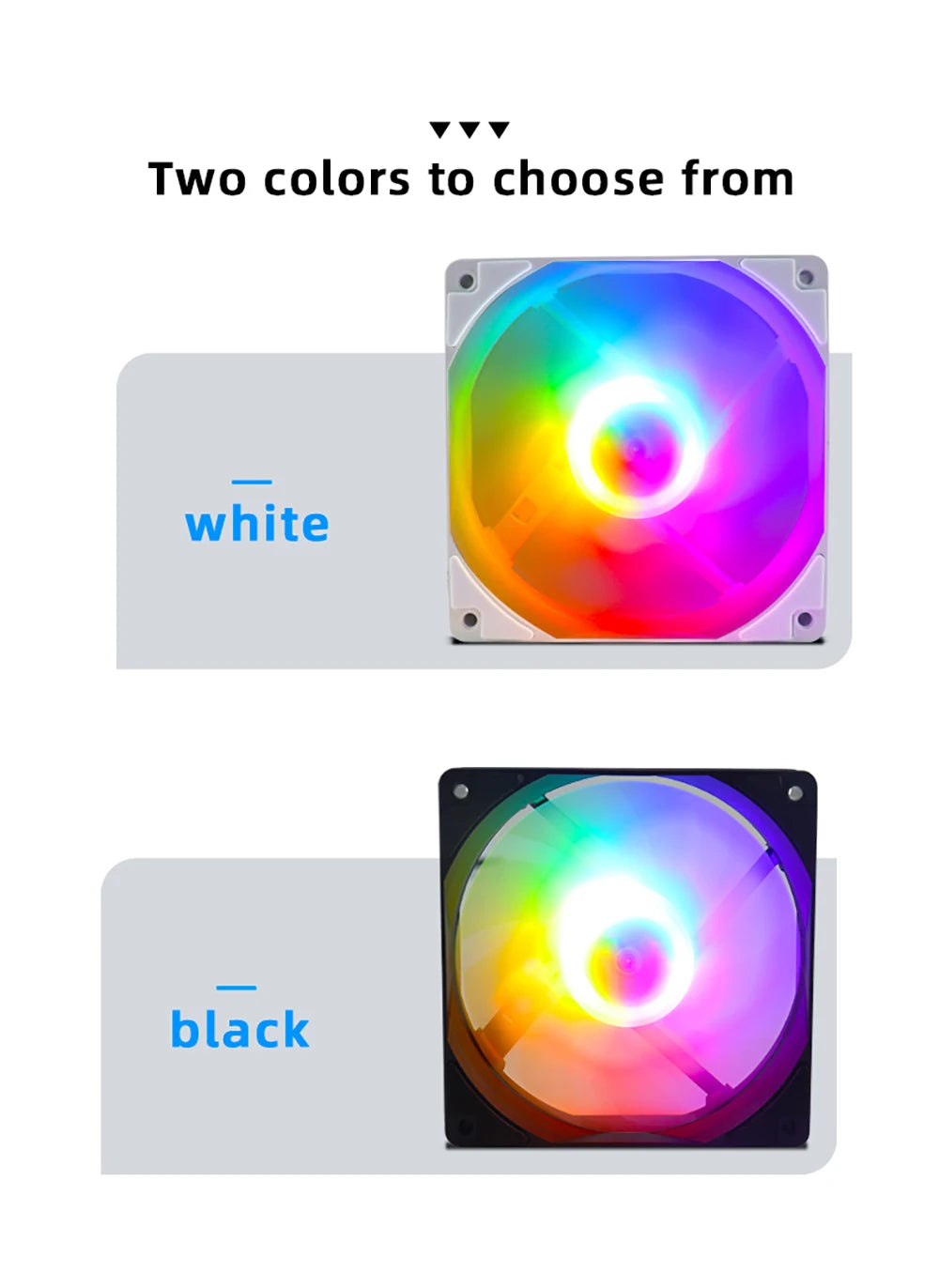 Manmu Fetival Pormotion 120mm ventilateur d'ordinateur arc-en-ciel RGB/ventilateur de PC de jeu à haute performance de refroidissement