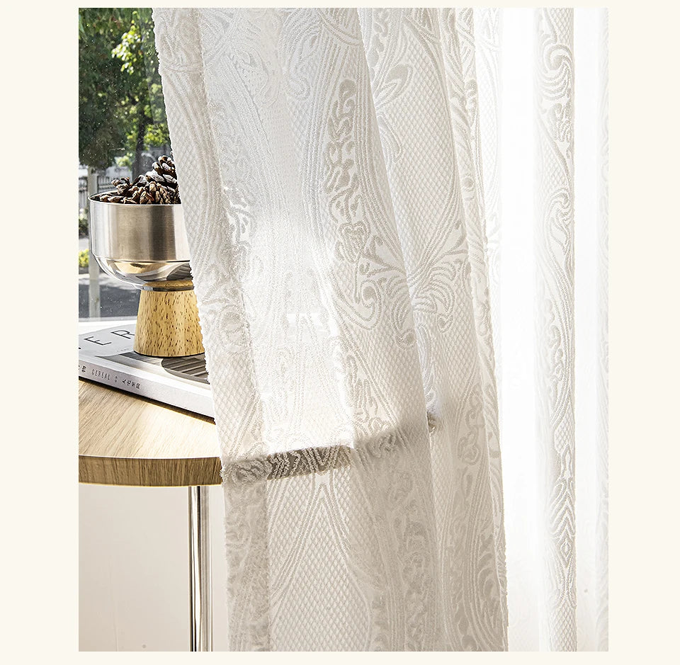 Rideau semi-transparent solide pour salon — porte de balcon, tulle, mariage, personnalisé