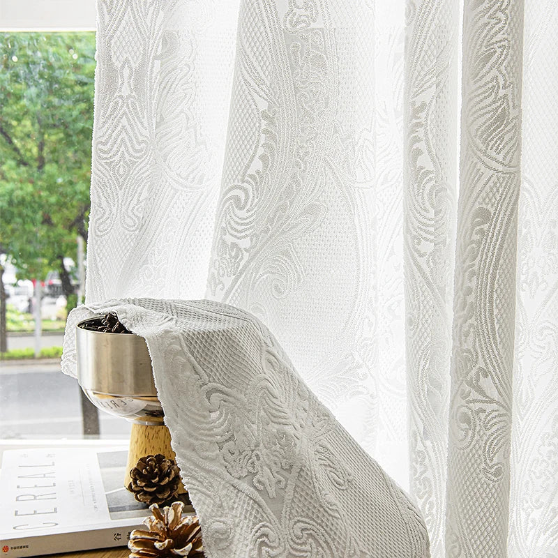 Rideau semi-transparent solide pour salon — porte de balcon, tulle, mariage, personnalisé