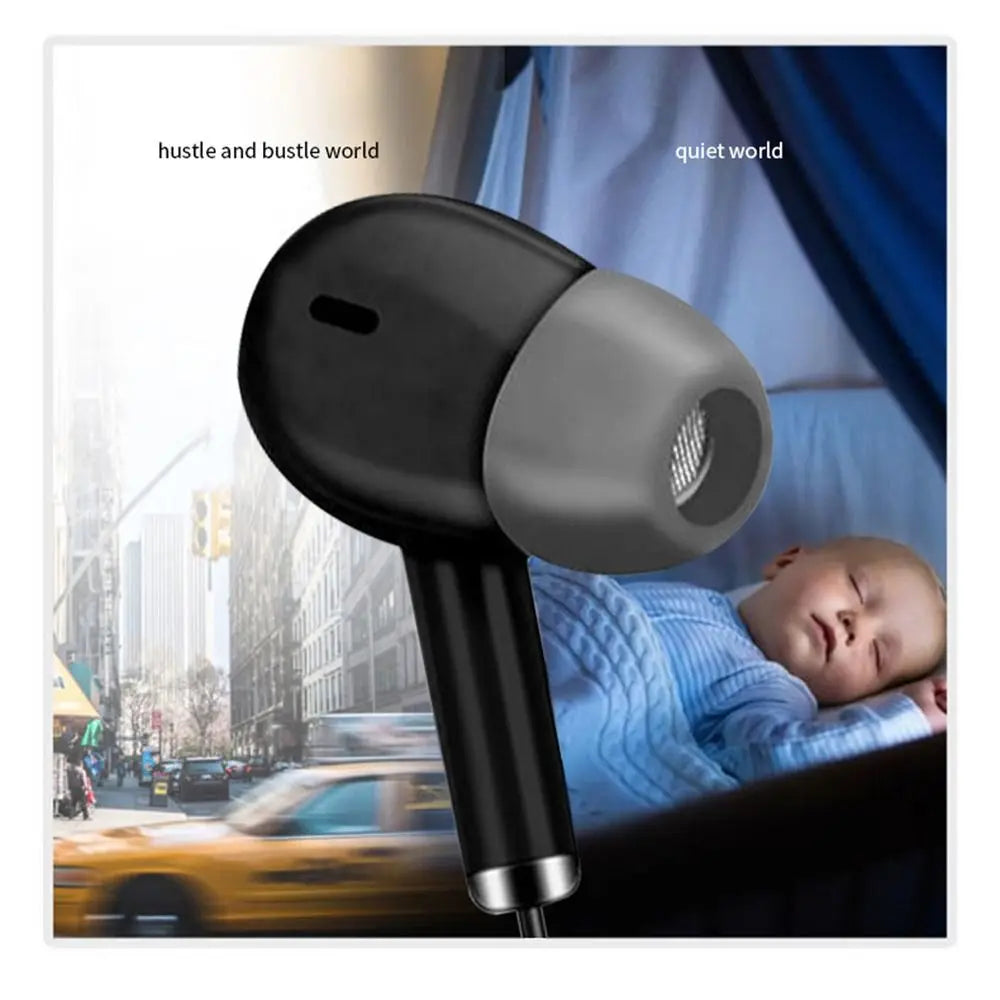 High-definition wired earphones with microphone, in-ear control, portable sports headset, wired earphones for mobile in the morning, 3.5mm
