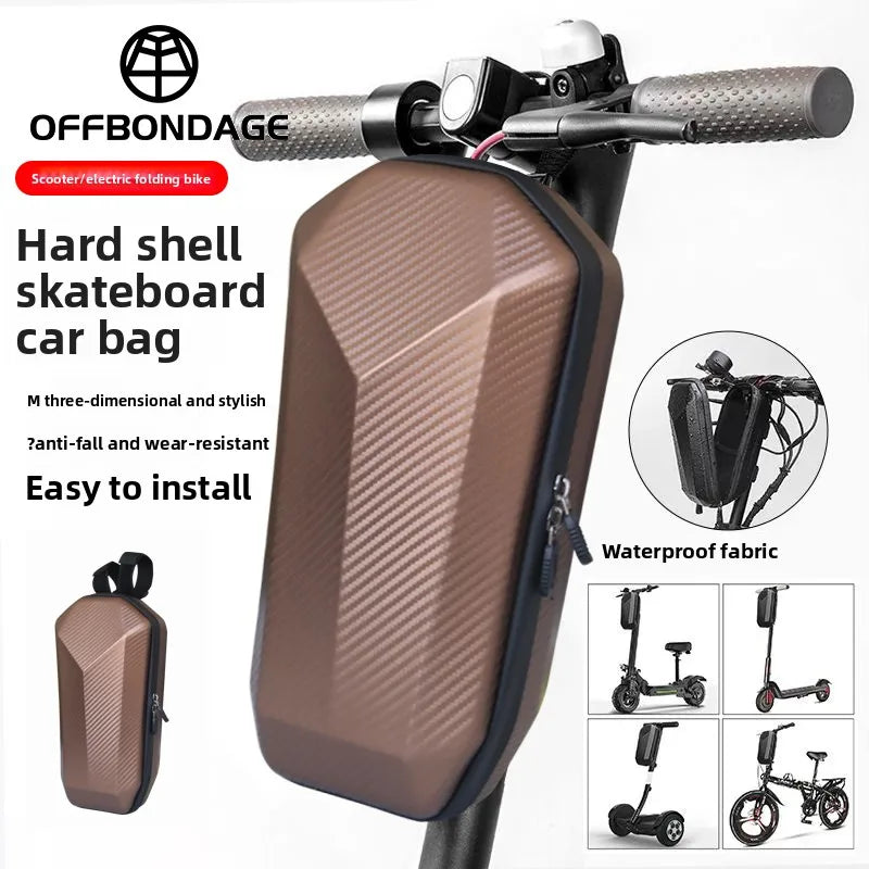 4L Electric Scooter Handlebar Bag, Large Capacity, Hard Shell, Hanging Storage, Waterproof, Electric Scooter Accessories