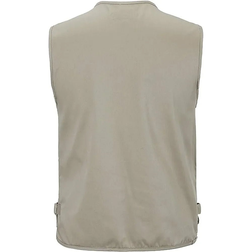 Gilet de randonnée en plein air pour hommes, multi-poches, respirant, pour la chasse et la pêche, veste de sport fine et Simple pour l'extérieur