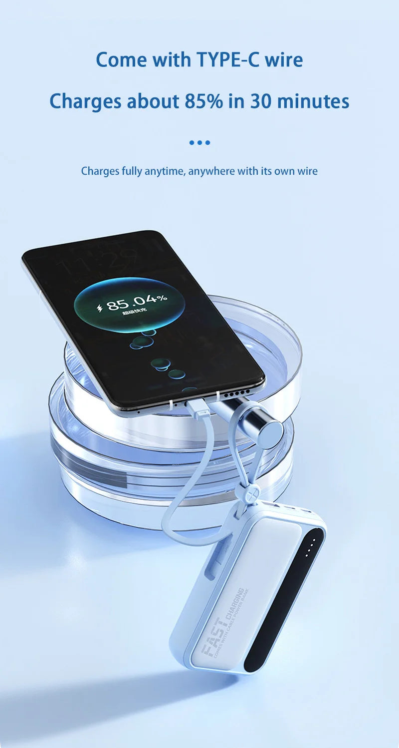 500000mAh 120W batterie externe grande capacité 4 in1 câbles Intelligent affichage numérique lumière Portable Powerbank pour iPhone Huawei nouveau