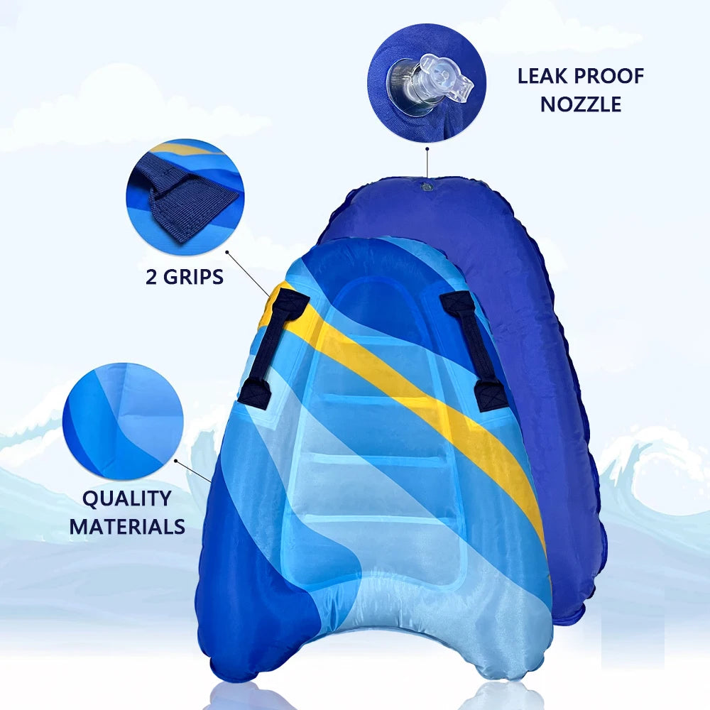 Tabla de surf inflable de PVC grueso, 1 unidad, para natación, surf en el mar y esquí acuático portátil, adecuada para vacaciones en la playa y la piscina