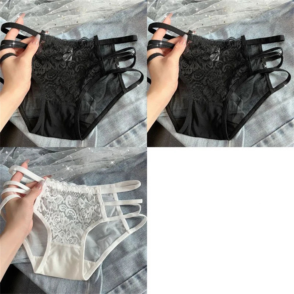 Culottes en Dentelle Femme — Lot de 3 Pièces Lingerie