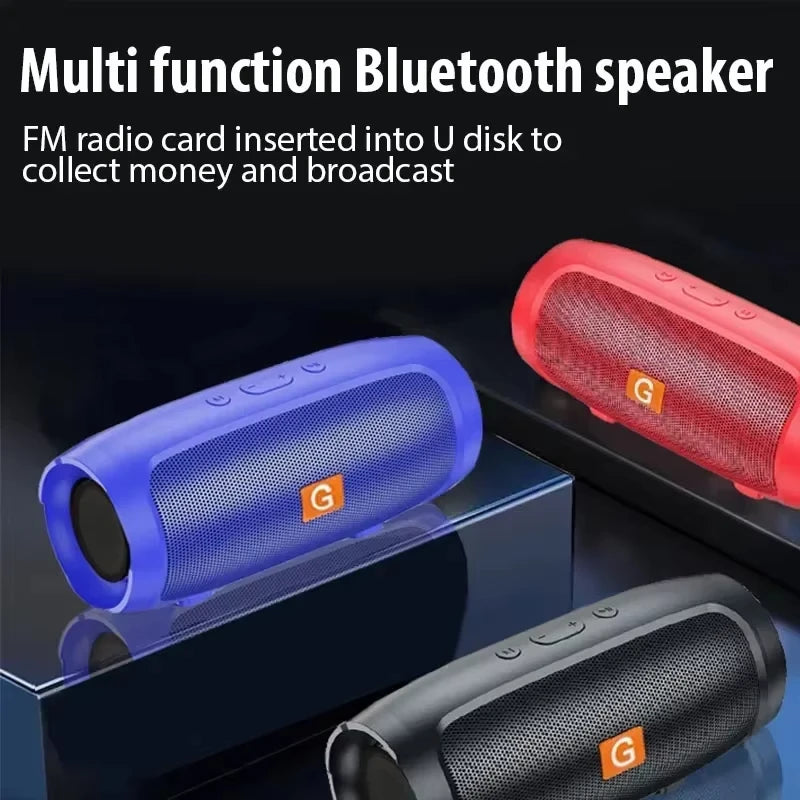 Haut-parleur Bluetooth portable — double stéréo, USB, TF, FM, subwoofer, extérieur