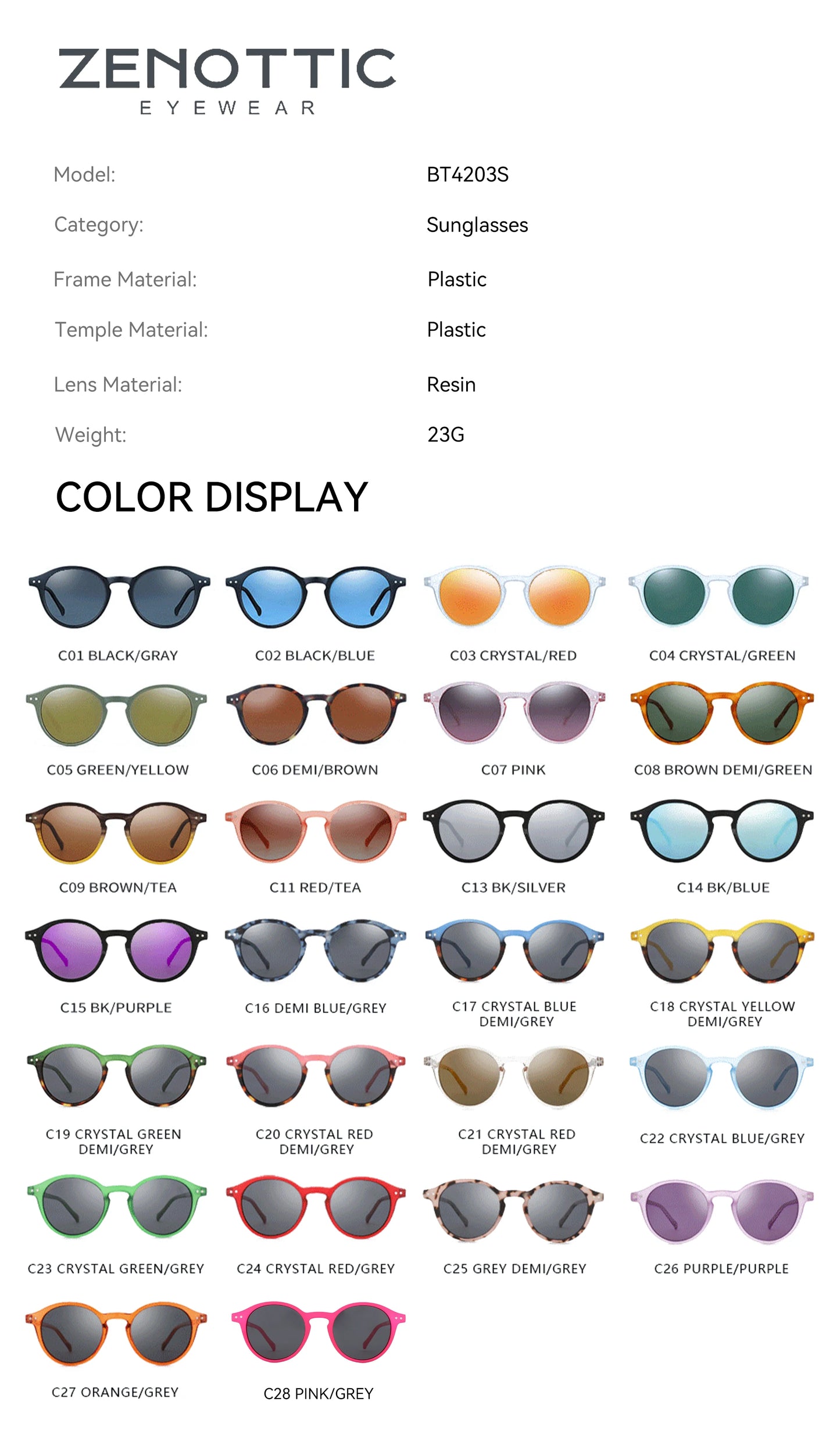 Lunettes de soleil polarisées circulaires rétro 2026 — petites rondes, UV400, vintage, hommes femmes