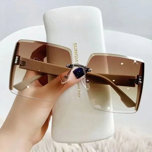 Style coréen classique noir grandes nuances carrées lunettes de soleil pour femmes hommes mode femmes lunettes de soleil avec Protection Uv