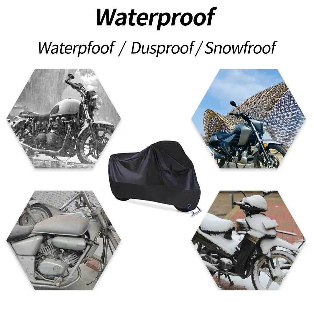 Housse de protection imperméable scooter — protection UV, pluie et poussière, compatible 150 / 250 / 350 cc, modèles D VX S T M R (v2)