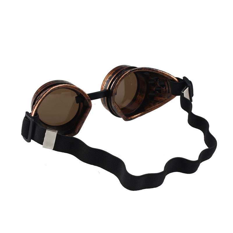 Lunettes de soleil mode Steampunk rondes surdimensionnées — soudage, Punk, Cosplay, couleurs lentille