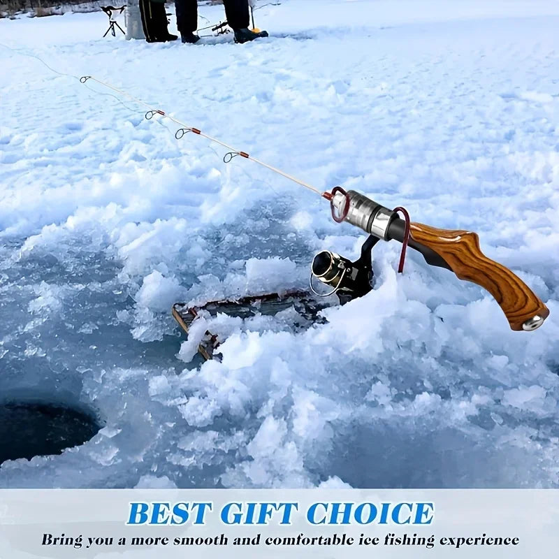 Canne à Pêche sur Glace Portable Détachable — Ultralégère & Sensible Hiver