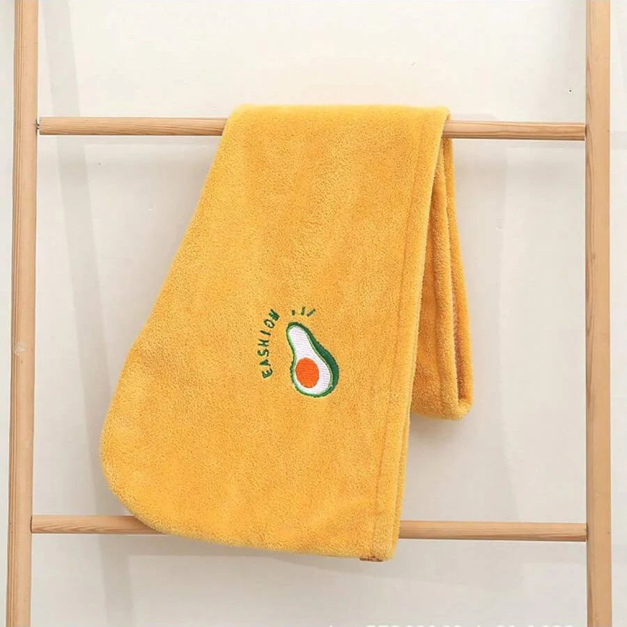 Bonnet de séchage de cheveux de Style brodé, serviette de cheveux épaisse en molleton de corail pour salle de bain, bonnet de douche absorbant à séchage rapide pour femmes, 1 pièce